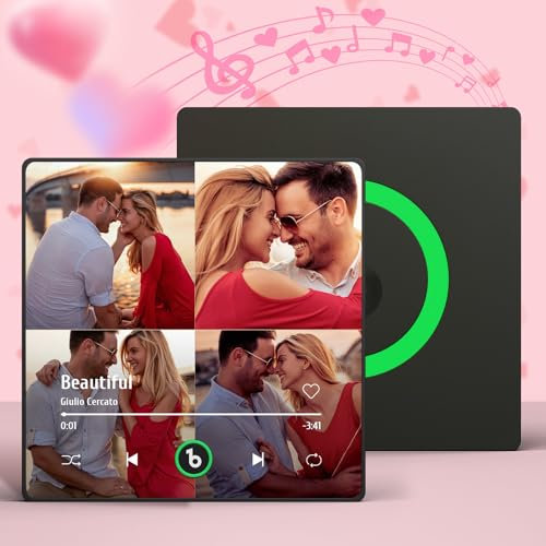 Custom Music Fridge Magnet, Personalized Spotify Album Fridge Magnet, Customized Photo Refrigerator Magnets, Can Change Songs, Christmas Home Decoration Gifts for Music Lovers Couples