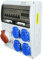 RoadEu - Coffret de Chantier, Distributeur mural. Prise CEE 32A et 4x 230V. Distributeur de courant avec compteur et disjoncteur. Tableau électrique avec indicateur de consommation d'énergie