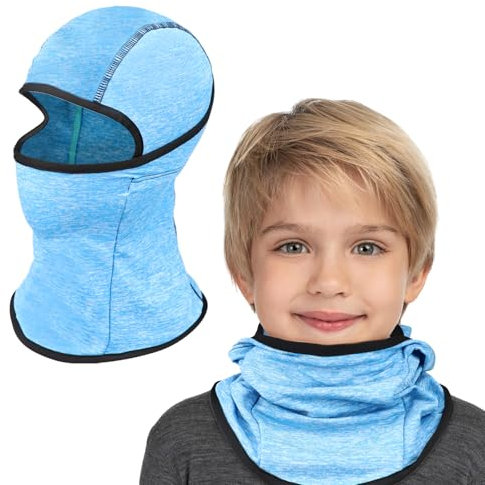 GOZINA Cagoule Enfant, Cagoule d'hiver Coupé-Vent pour Garçons et Filles de 2 à 5 Ans, Masque de Ski pour Enfants, Cagoule avec Cache-Cou pour Les Sports de Plein air, Le Cyclisme, Le Ski