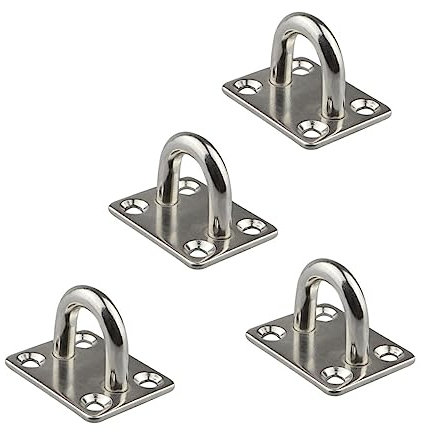 CANIGHT 4pcs U-Shaped Ceiling Hooks Heavy Duty Ceiling Hook Steel Plate Easy Install for Garden Storage Boat