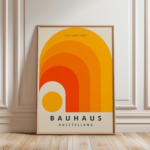 ARTINSPIRIO Bauhaus Poster Orange (Ohne Rahmen) (60X90 CM, PREMIUM POSTER)