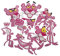 10 Stück/Lot Pinks Panthers Aufkleber, wasserdichte Vinyl-Anime-Aufkleber für Laptop, Wasserflasche, Gitarre, Reisegeschenk für Kinder, Teenager, Erwachsene, Mädchen, Jungen