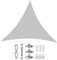Dreieckige wasserdichte Sonnenschutz für Terrasse, Rasen, Pergola, Terrasse, Terrasse, hellgrau, 3,8 x 3,8 x 3,8 x 3,8 x 3,8 x 3,8 x 3,8 x 3,8 x 3,8 m