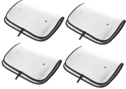 GARVALON 4pièces Store Occultant pour Fenêtre De Camping-Car Solaire Isolante avec Ventouses Dimensions Universelles pour Portes Et Fenêtres RV