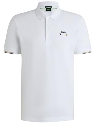 BOSS Herren Paddy Open 25 Active Paddy Poloshirt aus merzerisierter Baumwolle mit Gitter-Details