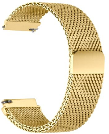 Milanesi Cinturino 20mm per Samsung Galaxy Watch 7/6/5/4 40mm 44mm/Watch 4 6 Classic 47mm 43mm 46mm 42mm/5 Pro 45mm/3 41mm/FE Donna/Uomo,Acciaio Inossidabile Metallo Cinturini per Garmin Vivoactive 5