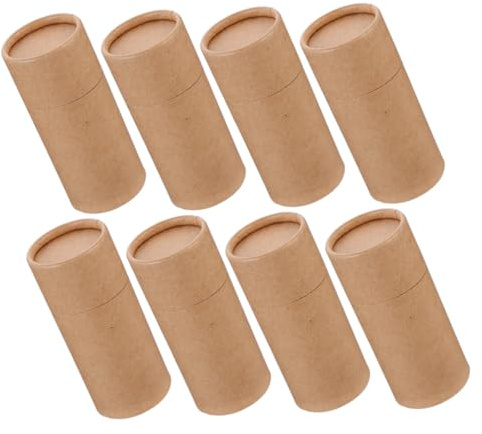 Gadpiparty 8stücke Kraftpapier Röhren Mit Deckel Geschenkverpackung Für Ätherische Öle Parfümflaschen Kleine Bastelartikel Stilvolle Papierröhren Für Tee Kosmetik