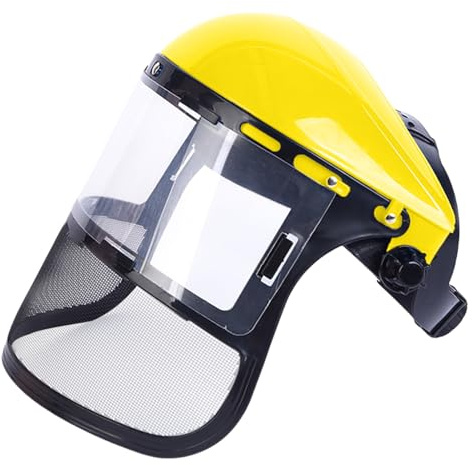 Demsyeq Clear Face Shield Visor Face Shield For Grinding Safety Visor For Gardening Anti Fog Lightweight Protection Cover Chainsaw Helmet Strimmer For Woodwork
