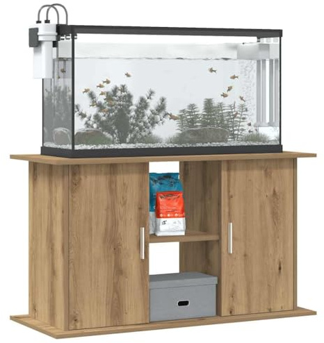 Tomostar Support pour Aquarium, Meuble pour Aquarium Meuble de Base Table d'aquarium chêne Artisanal 101x41x58 cm Bois ingénierie