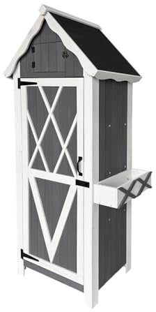 Home Deluxe Gartenschrank YANA – Größe XL | Wetterfester Holzschrank für Garten & Terrasse