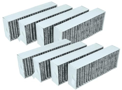 vhbw 8X Aktivkohlefilter kompatibel mit Bosch Series 6/8 PVQ811F15E, PVQ890F25E, PVQ895F25E, PVS611B16E, PVS63SB16F Dunstabzugshaube