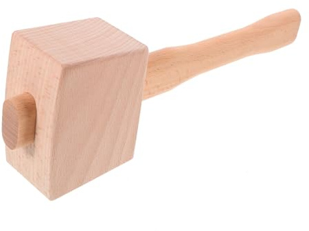 SEWACC Wooden Mallet Hammer Heavy Duty Solid Beechwood Carpenter Woodworking Mallet Hammer for Wood Carving and Joinery Hand Tool