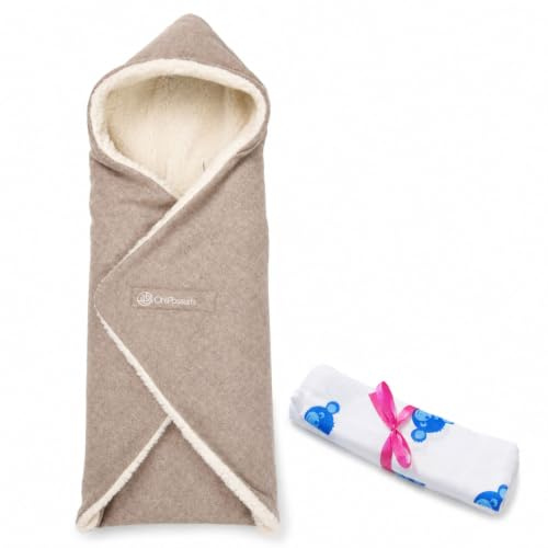 Set Oh!Possum Koala XL Einschlagdecke Kuscheldecke für Babyschale + Windel | Baby-Einschlagdecke für Babyschale & Babywanne | Innen aus 100 % Merino-Schurwolle | Warm & atmungsaktiv