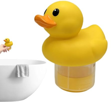 Papera Cloratore Solare Universale Trasparente Resistente Ai Raggi UV | Galleggiante per Pastiglie Cloro a Papera Piscine Per Vasca Idromassaggio, SPA, Casa, Esterno