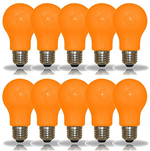 NCC-Licht 10 x LED Leuchtmittel Birnenform 3W = 25W E27 Orange Innen- & Außenbereich Party