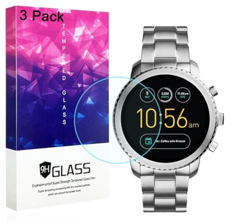 Youniker - Pellicola protettiva per schermo Fossil Q Explorist, 3 pezzi, per smartwatch Q Explorist