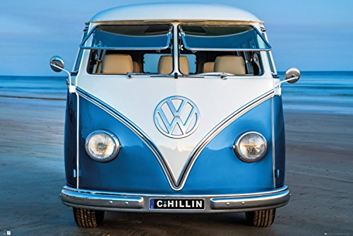 GB eye Ltd G874330 VW Camper Van Poster Bulli Brendan Ray Blue Kombi, Mehrfarbig, 61x91.5cm, 2 Einzelteil