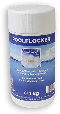 Seerose Flockungsmittel 1 kg Granulat Trübungen Sandfilteranlage Schwebstoffe Skimmer Pool Schwimmbecken