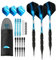 Crazy-m Dartpfeile Soft blau dartpfeile 3 Stück 20 g Dartset Turnier Soft Tip Dartpfeile Set, Schwarz Beschichtete Metallfässer Darts (Soft Dartpfeile) mit Flights