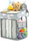 Pannolino Organizzatore, Baby Nursery Organizer Multifunzione da Comodino da Appendere Borsa Presepe Immagazzinaggio, Fasciatoio,Borsa Portaoggetti da Parete,Cesto Regalo per Doccia Baby (grigio)