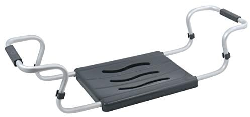 MSV Badewannensitz - ausziehbar, 150 kg Tragkraft, Aluminium, Kunststoff, 55-70 x 18 x 26 cm, anthrazit