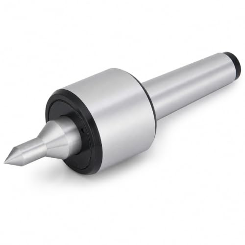 Live Tailstock Center, Heavy Duty MT3 Live Center Professional Carbon Steel High Accuracy 0.000197 Lathes CNC Tool 60°