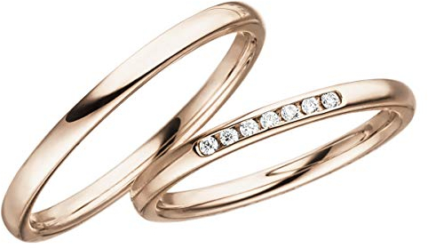 JC Trauringe Silber 925 Paarpreis Eheringe Rotgold Plattiert I Verlobungsringe 2 mm breit I Partnerringe mit Gravur in edler Schatulle I 2 Hochzeitsringe Herrenring & Damenring mit Steinen I LC136-P