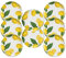 Lemon Fresh Melamine/Plastic/BBQ/Outdoor Dinner Plates Set (8)