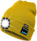 ATNKE LED beleuchtete Bluetooth-Beanie-Kappe, wiederaufladbare USB-Musikalische Laufmütze mit extrem hellem 4-LED-Licht wasserdichte Lampe für das Skifahren Wandern Camping Radfahren (Gelb)