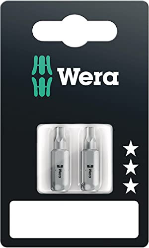 Wera 05073062001 867/1 Z TORX BO Bits mit Bohrung SB, silber/grau