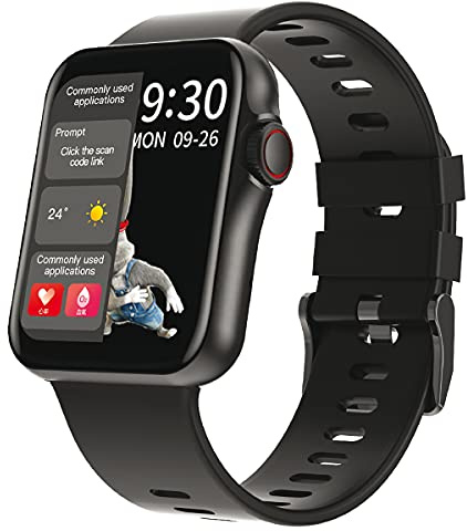 Smarty2.0 Unisex Smartwatch in der Farbe schwarz mit Silikonarmband, Gehäuselänge: 45mm, SW022A