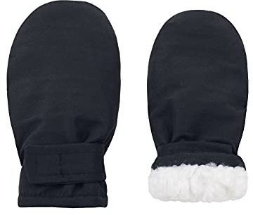 Durio Fäustlinge Kinder Skihandschuhe Winddicht Warme Winterhandschuhe Ski Handschuhe für Jungen und Mädchen Skifahren Schwarz 1-2 Jahre(Tag Size S)