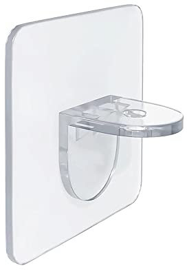 6 mollette adesive per scaffali, autoadesive, a forma di L, per mobili, armadi, armadi, scaffali, non c'è bisogno di forare appendiabiti