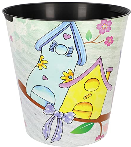 alles-meine.de GmbH Papierkorb Modell wählbar 10 Liter - wasserdicht - 28 cm - aus Kunststoff Eulen & Vogelhaus Eimer - Spielzeugkorb/Popcornschüssel/großer Mülleimer..