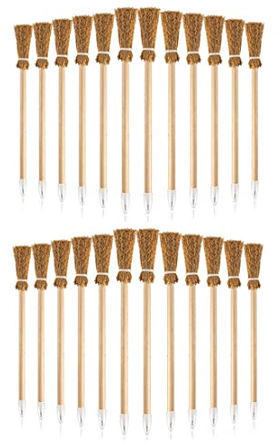 24 Pcs Witch Broom Pencils for Broomstick Ballpoint Pencils Party Favors Witch Broom Prop Writing