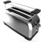 Cecotec Vertikaler Toaster Toastin' time 1500 Inox, 1500W, Doppelter langer und breiter Schlitz 3,8 cm, Obere Stäbe, Edelstahl, Automatische Abschaltung und Pop-up-Funktion, Krümelablage
