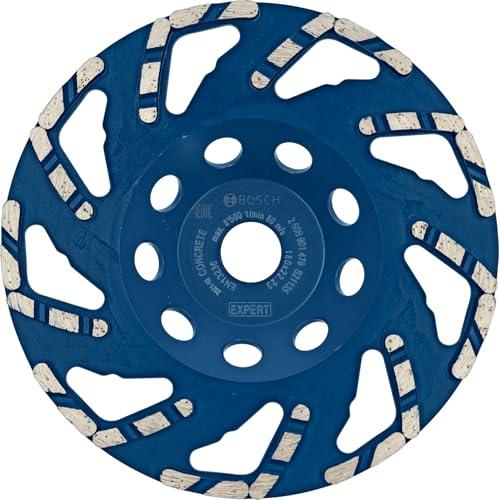 Bosch 1x EXPERT Concrete Diamond Grinding Head | for Concrete, Concrete, Ø 180 mm, Professional Accessory Concrete Grinder
