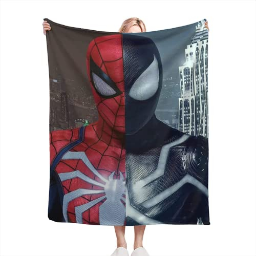 HEYBIG Spideran Decke,fleecedecken,Kuscheldecke,Fleecedecke,Kinderdecke Decke 150x200,Erwachsene Blanket Für Sofa,Anime Decke,Kinder-Flanelldecke (B,150×200cm)