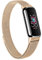 Amzpas Kompatibel mit Fitbit Luxe Armband,Edelstahl Metall Ersatzarmband mit Magnetschloss für Fitbit Luxe Damen Herren(Roségold)