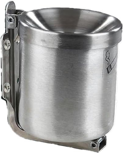 Kipp-Wandaschenbecher aus Edelstahl, 1 L, 110 x 120 mm, Sicherheitsaschenbecher für Gastronomie und Zuhause, Windaschenbecher und Standaschenbecher,