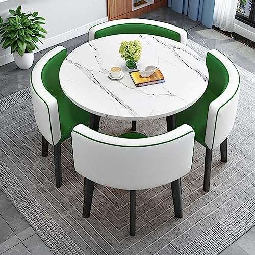 Empfangszimmer Tisch Und Stuhl, Küchen-Frühstücks-Bartisch- Und Stuhl-Set, Esstisch, Runder Tisch, Sitz Mit Weicher Rückenlehne, Moderne Möbel, Kaffeeküche, Platzsparende Möbel, Büro-Konferenztische (