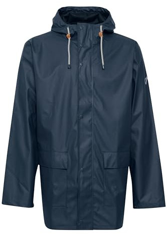 NORTH BEND NBTorsten Herren Regenjacke winddicht wasserdicht atmungsaktiv Outdoorjacke mit Kapuze Wassersäule 5000mm W-PRO Wetterschutzsystem, Größe:M, Farbe:Navy Blazer (2048)