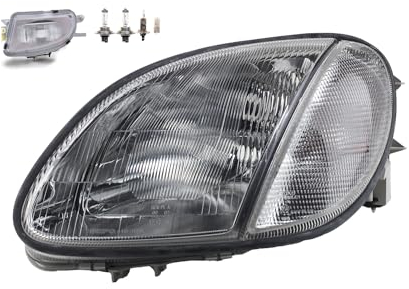 Johns, Scheinwerfer Halogen Front passend für Mercedes R170 SLK 09/1996-04 H7 H7 Links + Nebelscheinwerfer + Leuchtmittel