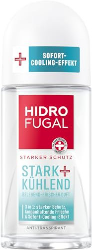 Hidrofugal STARK + KÜHLEND Roll-on, erfrischendes Antitranspirant mit Cooling-Effekt und Aloe Vera, Deo ohne Ethylalkohol für ein langanhaltendes Frischegefühl (50 ml)