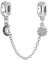 Doyafer 925 Sterling Silber Charme Stern Sonne und Mond Sicherheitskette, kompatibel mit Frauen Armbänder