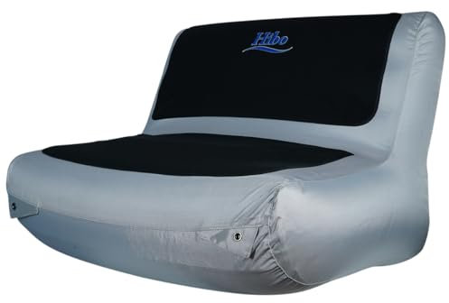HIBO Schlauchboot Sitzbank Aufblasbar - Premium Schlauchboot sitzbank - Grau - Nylon - 80 cm Breiter - Unverzichtbares Schlauchboot-Zubehör