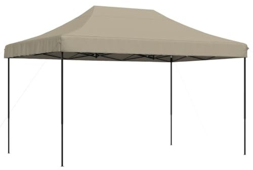 vidaXL Tente de réception Pliable escamotable Taupe 440x292x315 cm, Tente, Tente à auvent, auvent de Gazebo, Tente Gazebo, Tente de Jardin
