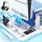 Rysker PS5 Slim Cooling Stand für PS5 2023 Slim Disc & Digital Version Slim Cooling Station Playstation 5 mit leisem Turbofan und Driver-Ladegerät, LED-Licht, HUB