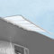 Türvordach, Außenmarkise, Regenschutz mit transparenter Polycarbonatplatte, Fenster-Gartenvordach für Vorder-/Hintertür, Veranda-Markise, UV-Schutz, mit Hardware, Größe 48 (40 x 190 cm)