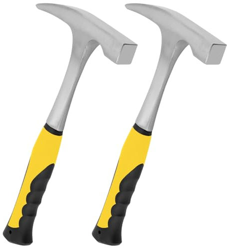 ZOENHOU 2 PCS 24oz Geological Hammer, Pointed Tip Brick Hammer, Polishing Fossil Hammer for Geological Investigation and Mineral Research